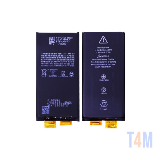 Bateria A2471 sem flex para Apple iPhone 12 Mini 2227mAh